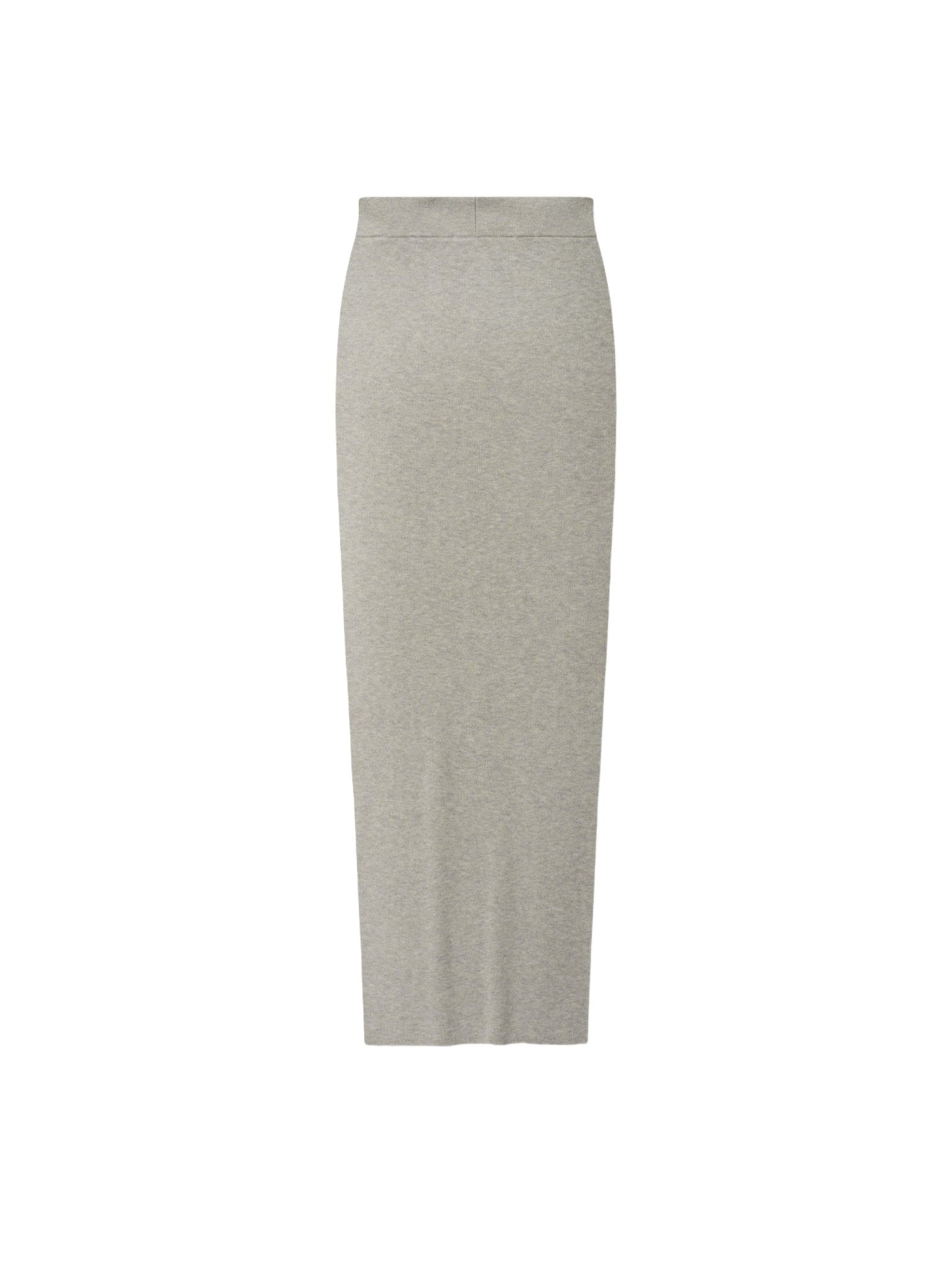 Fear of God Essentials Women's Rib Knit Long Skirt Pyrite Heather - Im Your Wardrobe