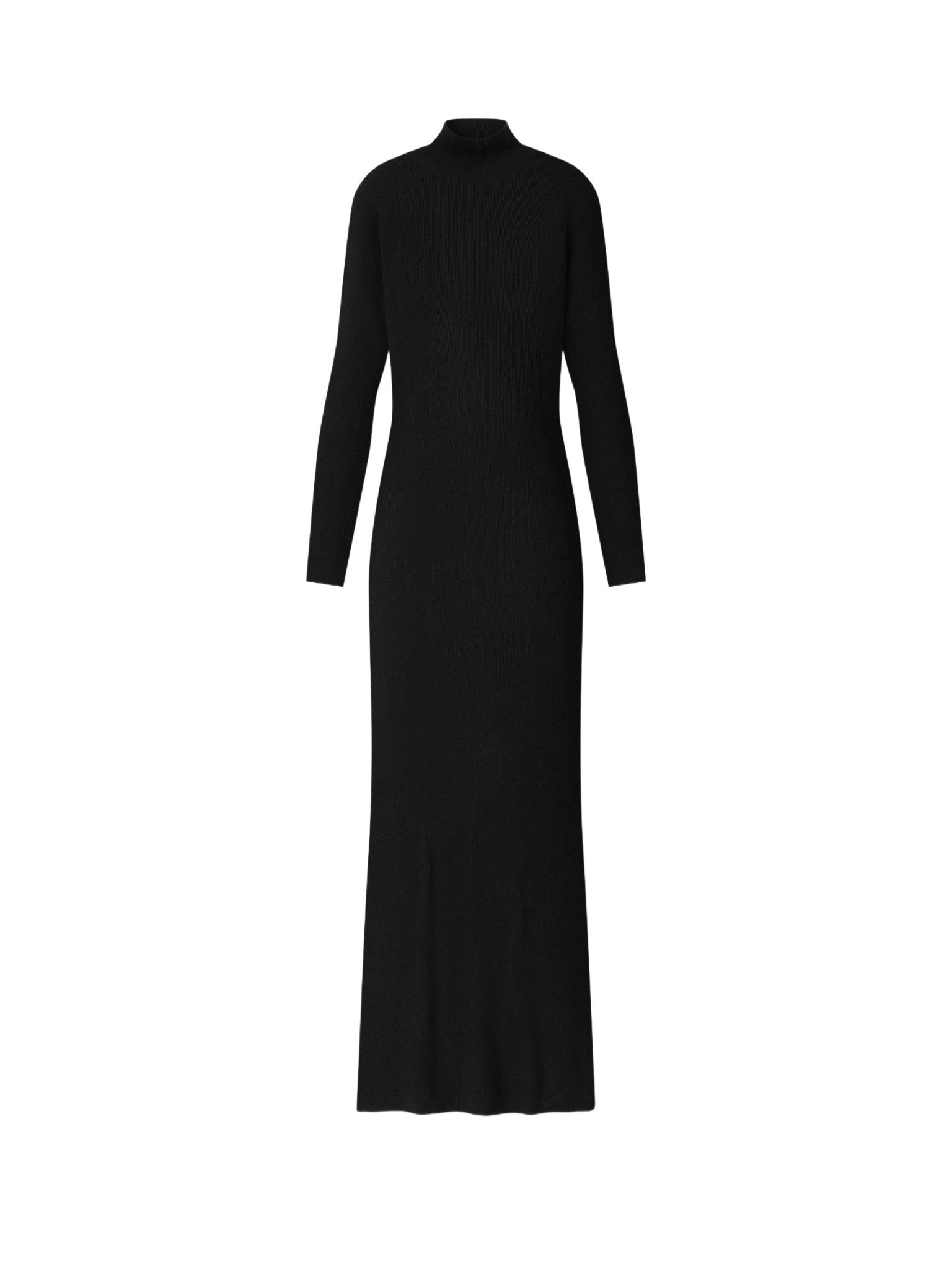 Fear of God Essentials Women's Rib Knit Long Sleeve Dress Vintage Black - Im Your Wardrobe