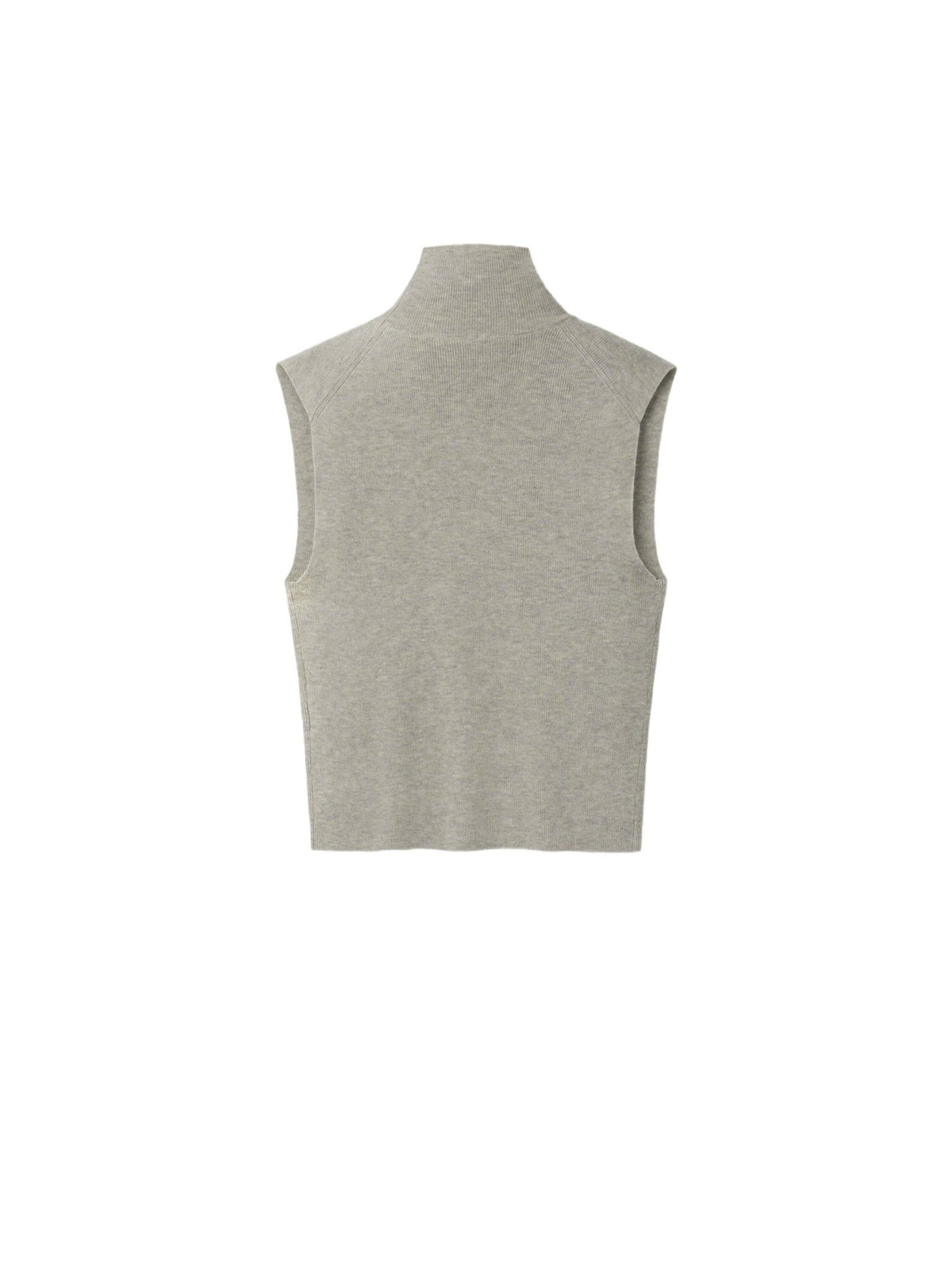 Fear of God Essentials Women's Rib Knit Standing Collar Sleeveless Tank Pyrite Heather - Im Your Wardrobe