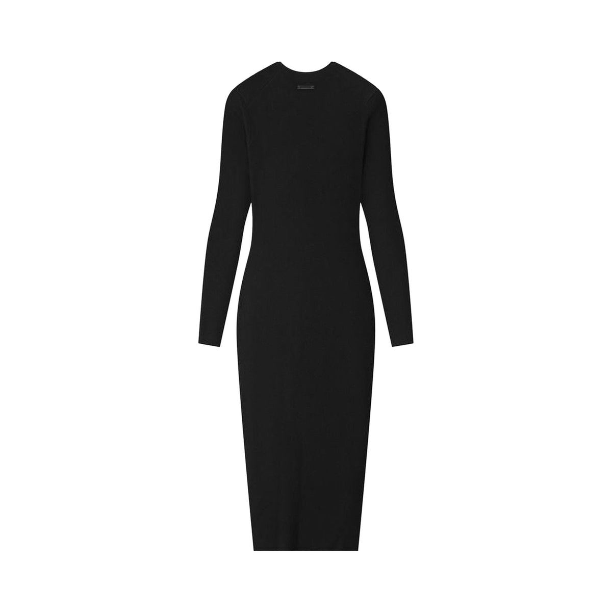 Fear of God Essentials Women's Rib Long-Sleeve Dress Vintage Black (FW25) - Im Your Wardrobe