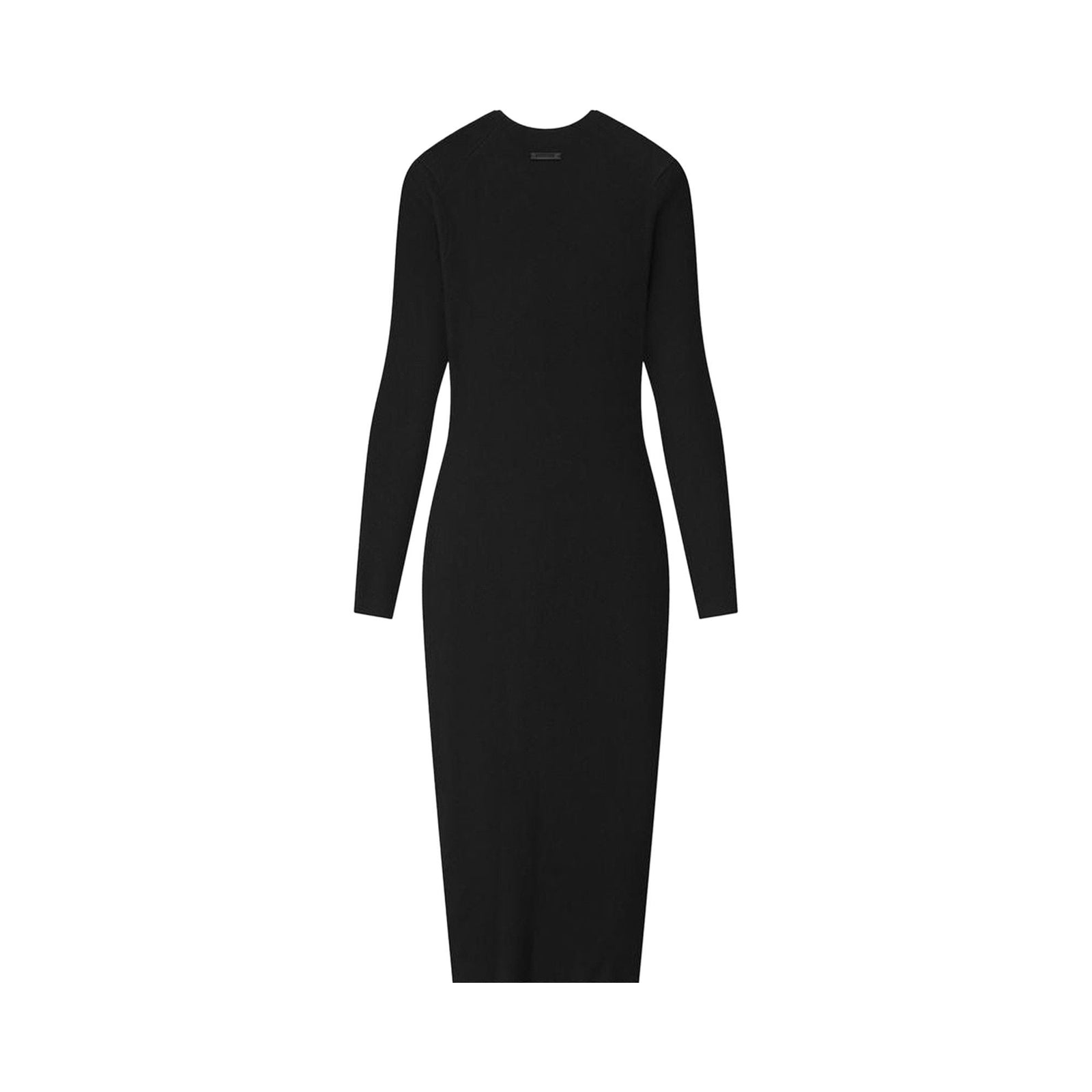 Fear of God Essentials Women's Rib Long-Sleeve Dress Vintage Black (FW25) - Im Your Wardrobe