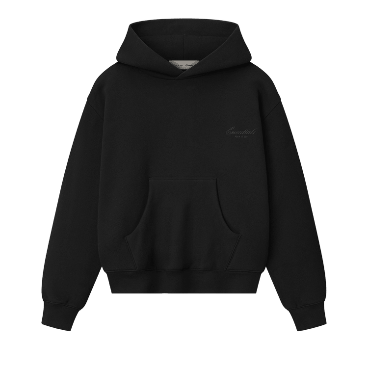 Fear of God Essentials Women's Signature Classic Hoodie Vintage Black (SS26) - Im Your Wardrobe