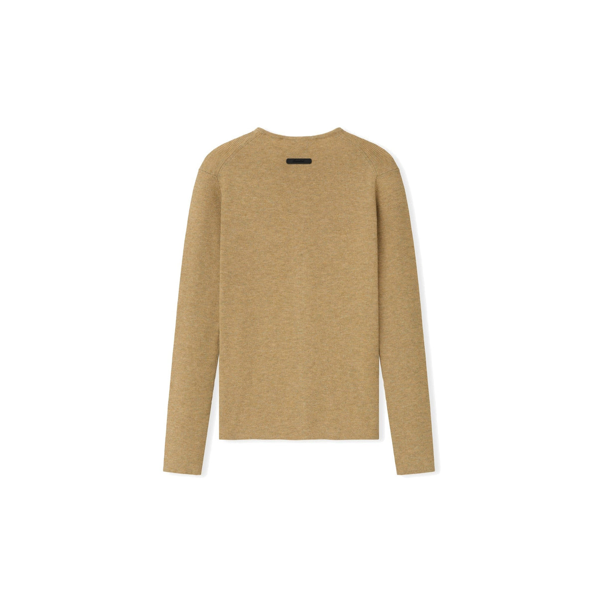 Fear of God Essentials Women's Signature Rib Knit Fitted Long Sleeve Zip Up Tee Dune - Im Your Wardrobe