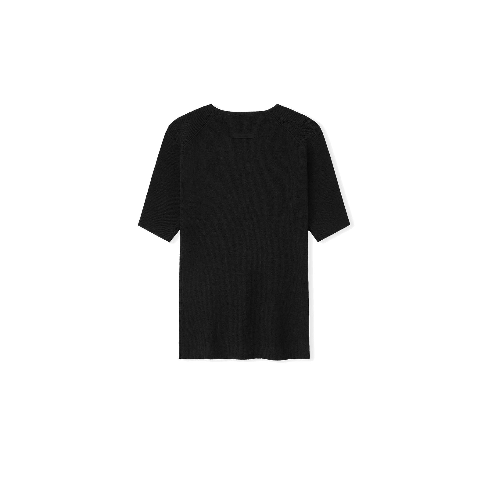 Fear of God Essentials Women's Signature Rib Knit Fitted Short Sleeve Tee Vintage Black - Im Your Wardrobe