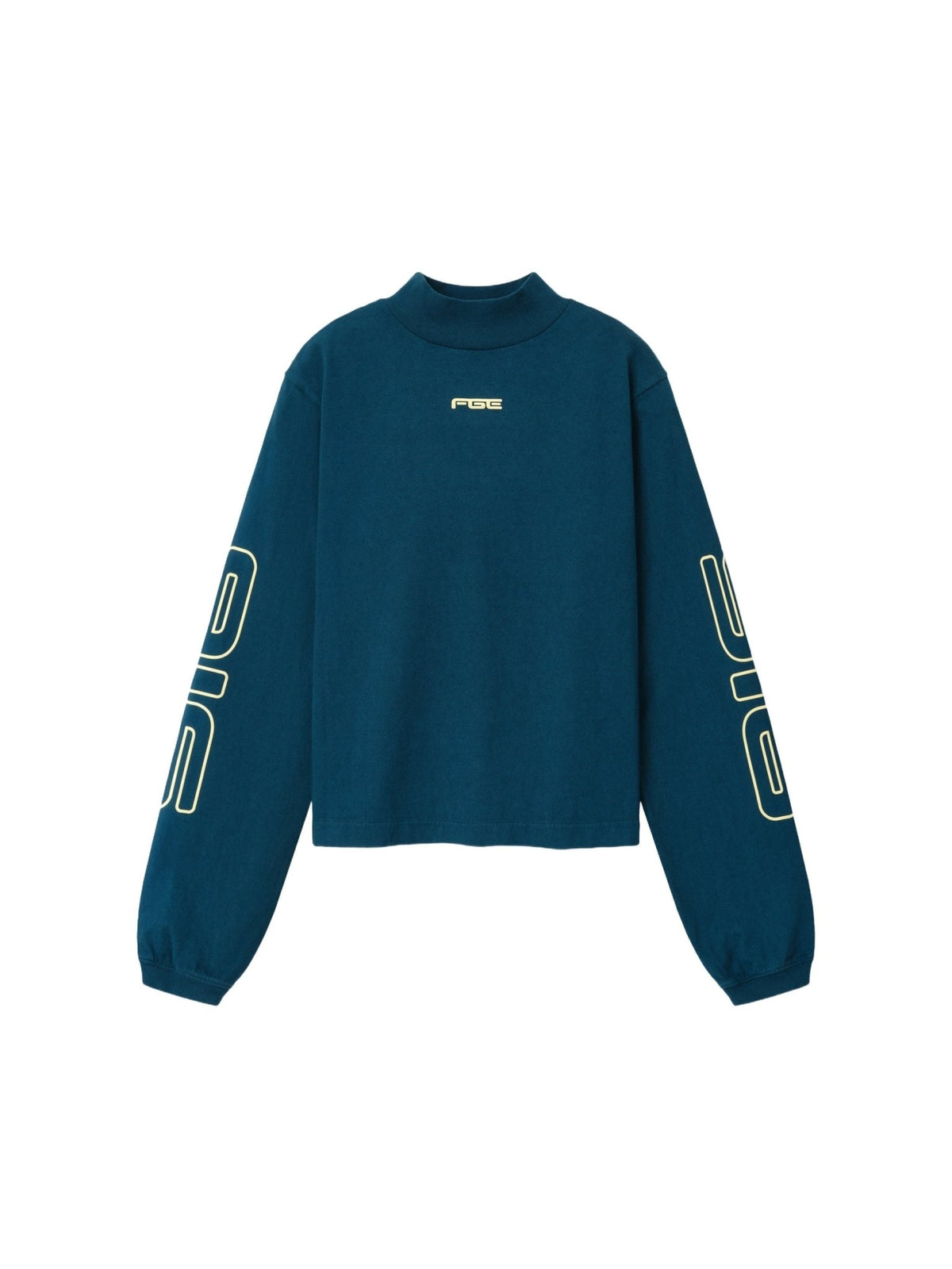 Fear of God Essentials Women's Slim Mock Neck Longsleeve Tee Washed Night Sea - Im Your Wardrobe