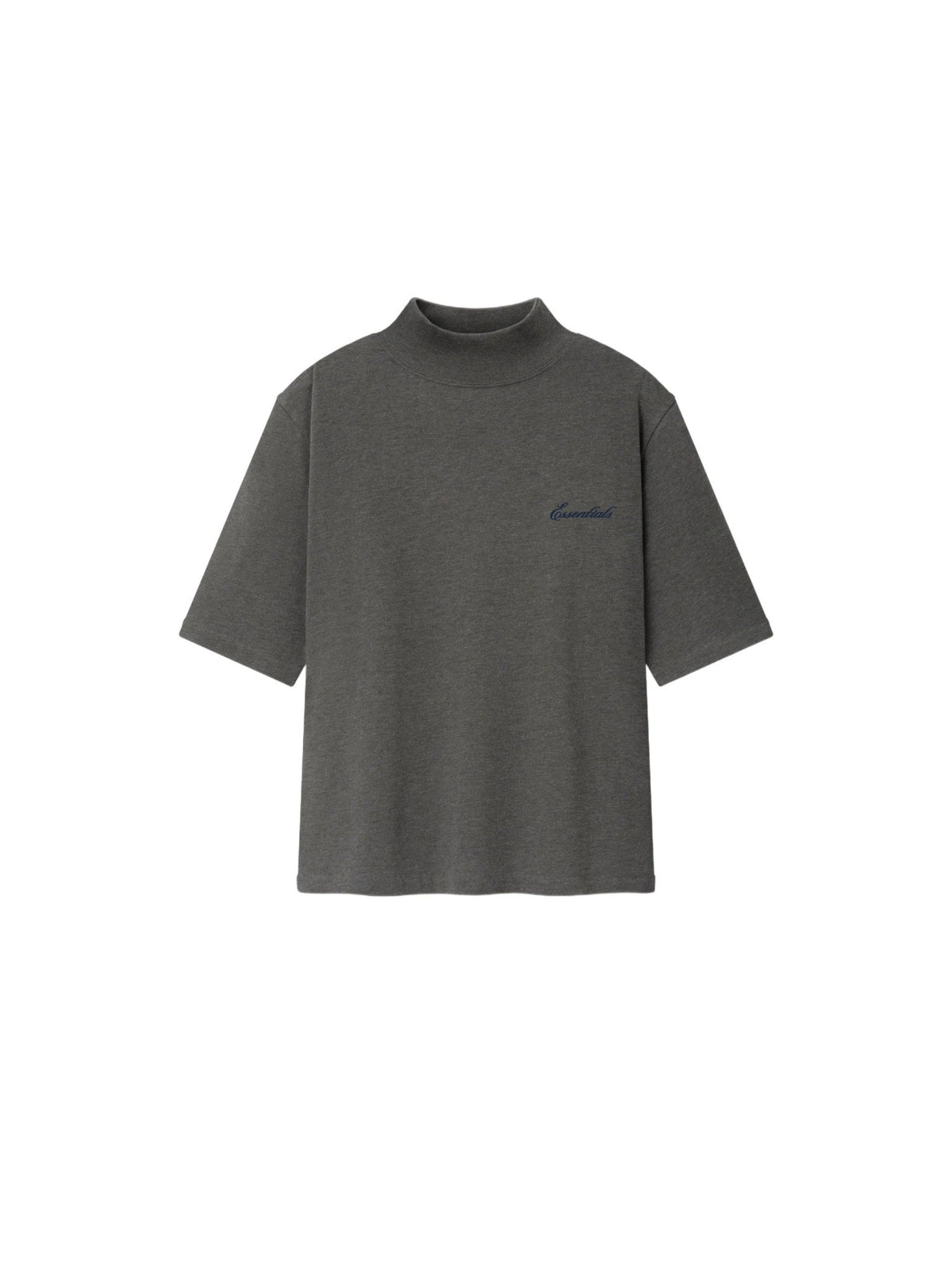 Fear of God Essentials Women's Slim Mock Neck Tee Ash Heather - Im Your Wardrobe