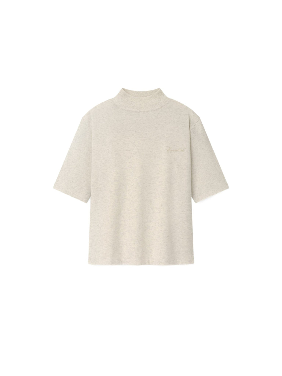 Fear of God Essentials Women's Slim Mock Neck Tee Marble Heather - Im Your Wardrobe
