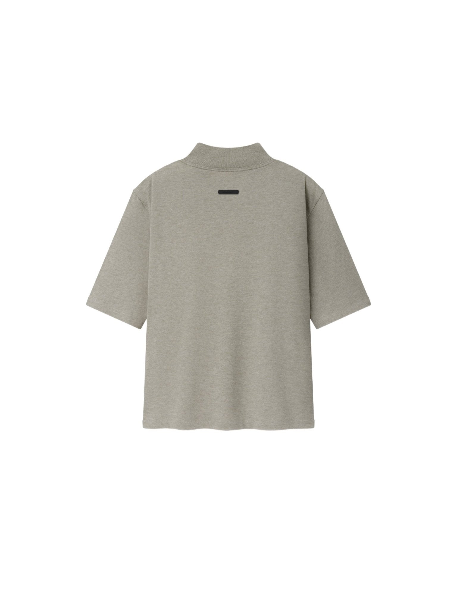Fear of God Essentials Women's Slim Mock Neck Tee Pyrite Heather - Im Your Wardrobe