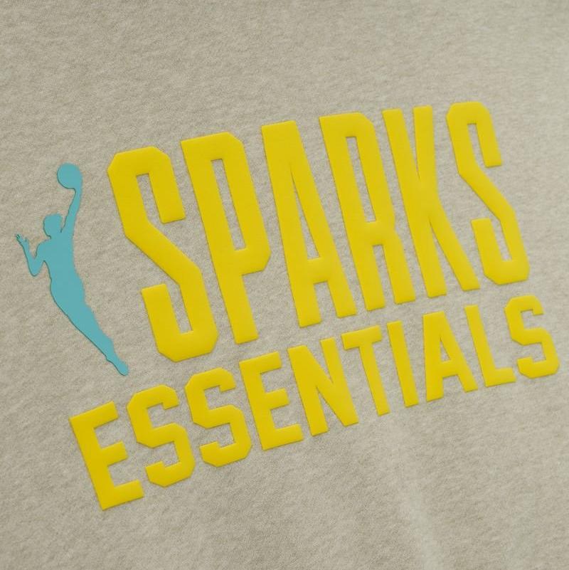 Fear of God Essentials Womens Sparks Classic Hoodie Heather Stone/Purple Reign - Im Your Wardrobe