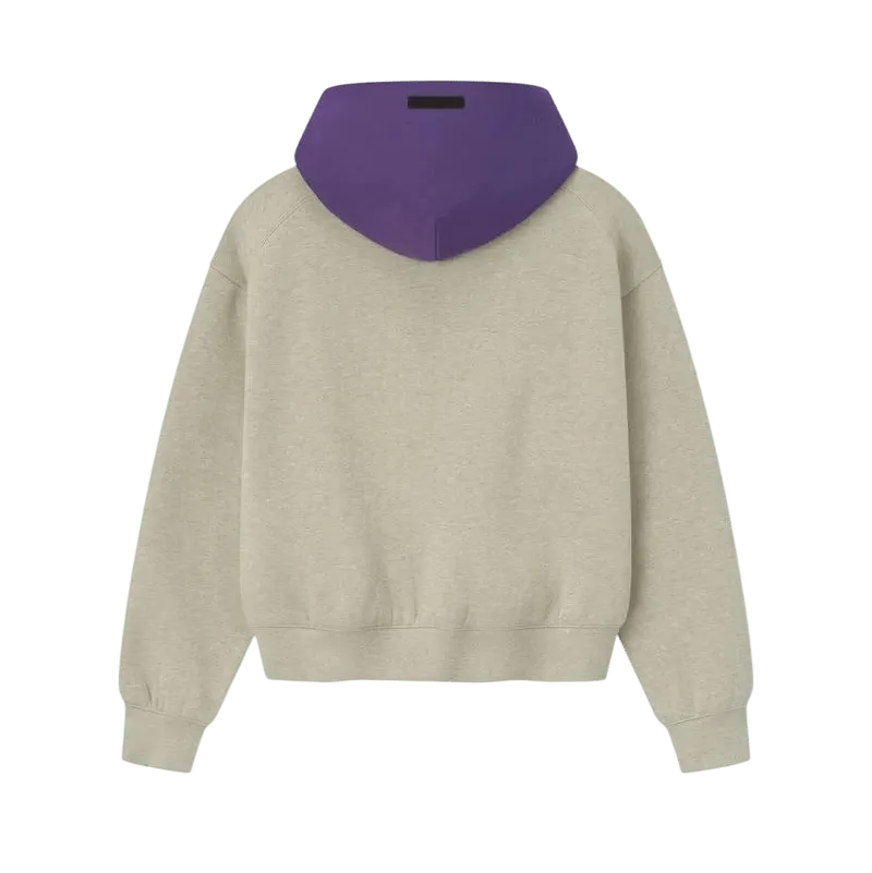 Fear of God Essentials Womens Sparks Classic Hoodie Heather Stone/Purple Reign - Im Your Wardrobe