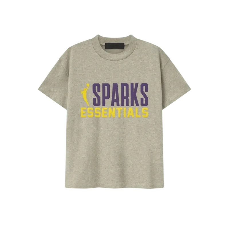 Fear of God Essentials Womens Sparks Classic Tee Heather Stone - Im Your Wardrobe