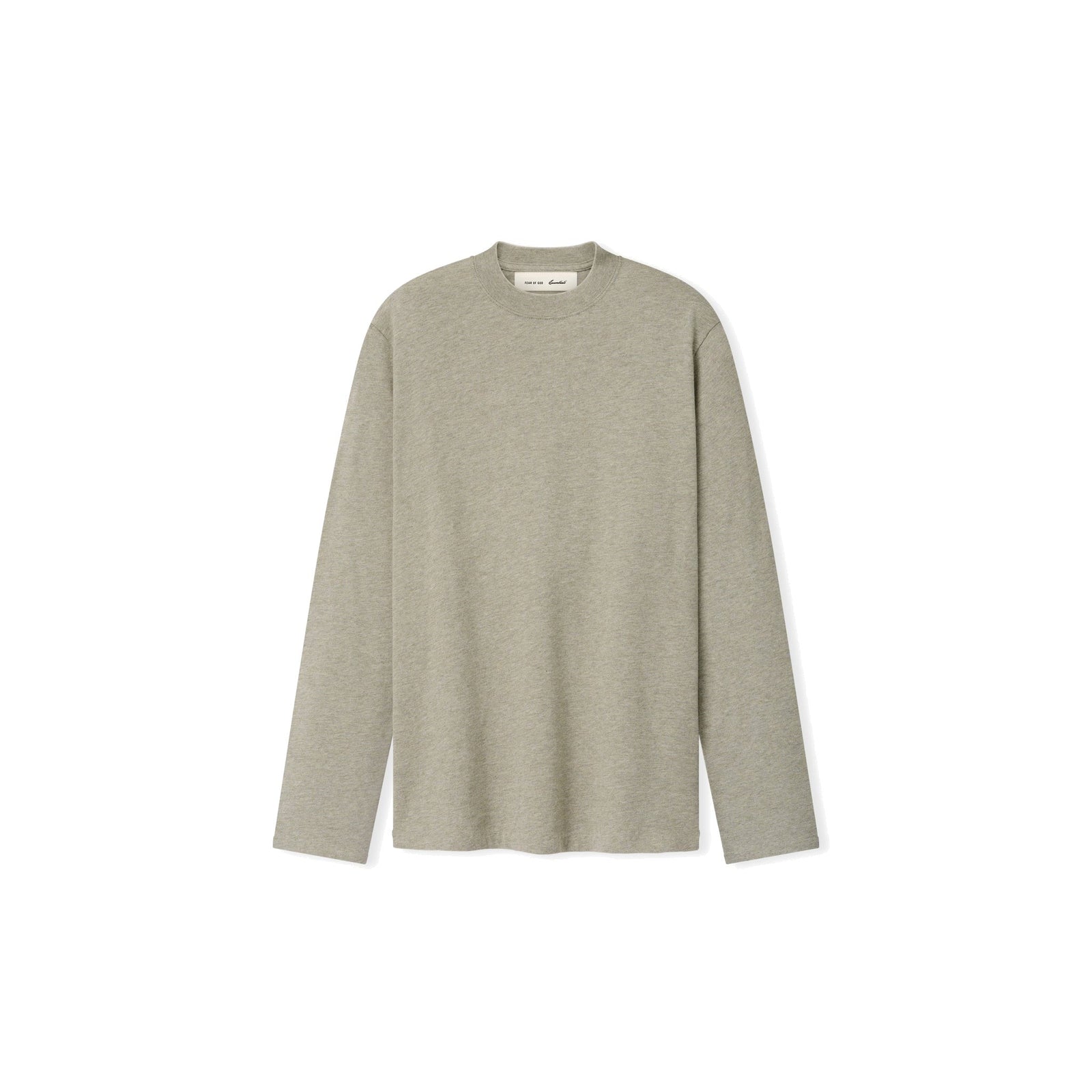 Fear of God Essentials Women's Tri-Blend Classic Fit Long Sleeve Tee Seal Heather - Im Your Wardrobe