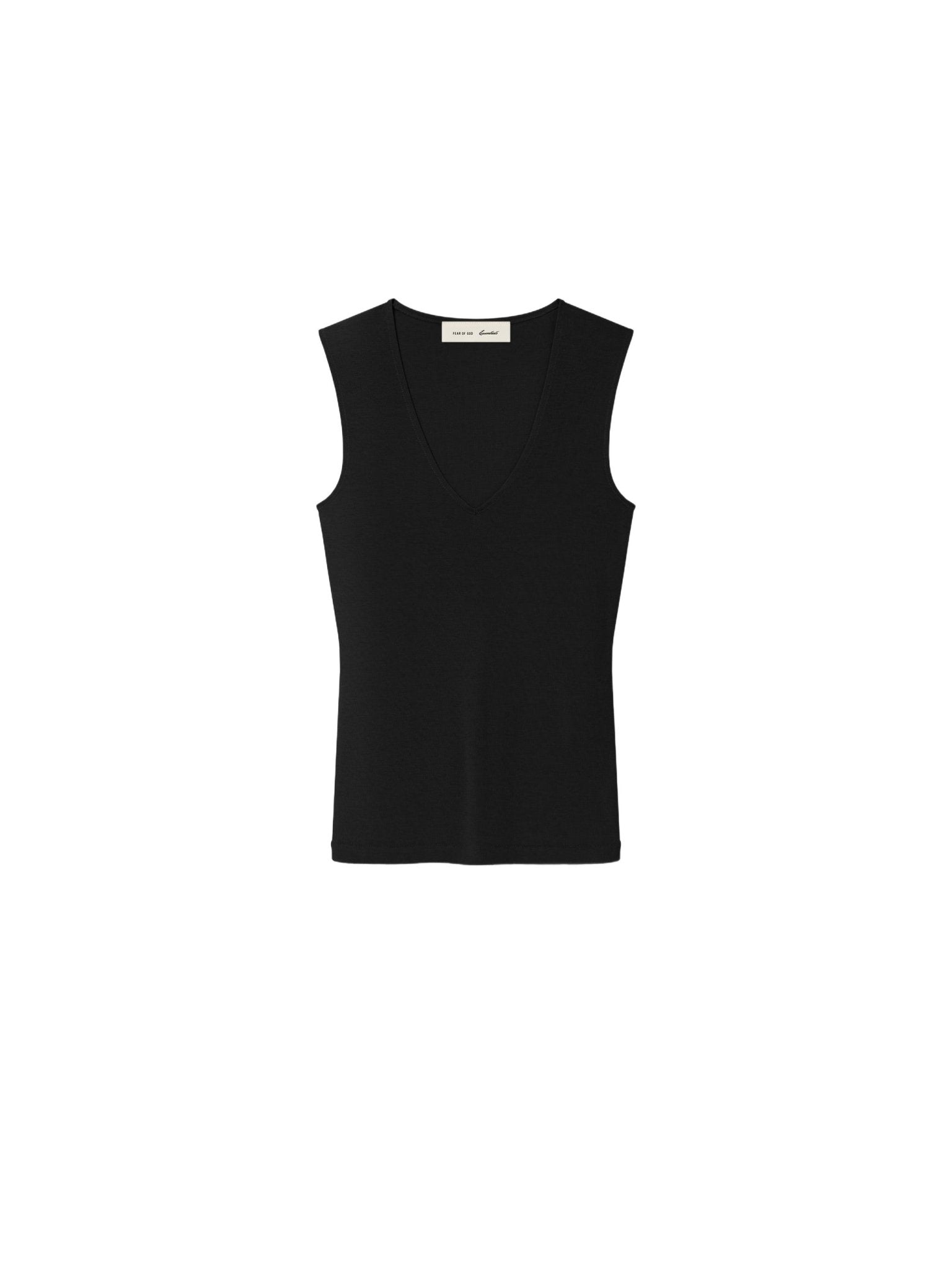 Fear of God Essentials Women's V-Neck Tank Vintage Black - Im Your Wardrobe