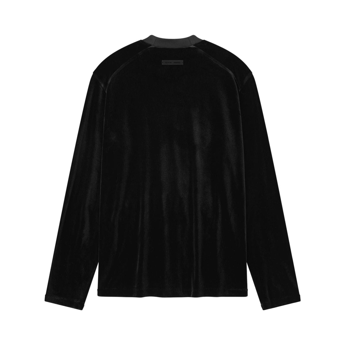 Fear of God Essentials Women's Velour Classic Long Sleeve Tee Vintage Black (FW25) - Im Your Wardrobe