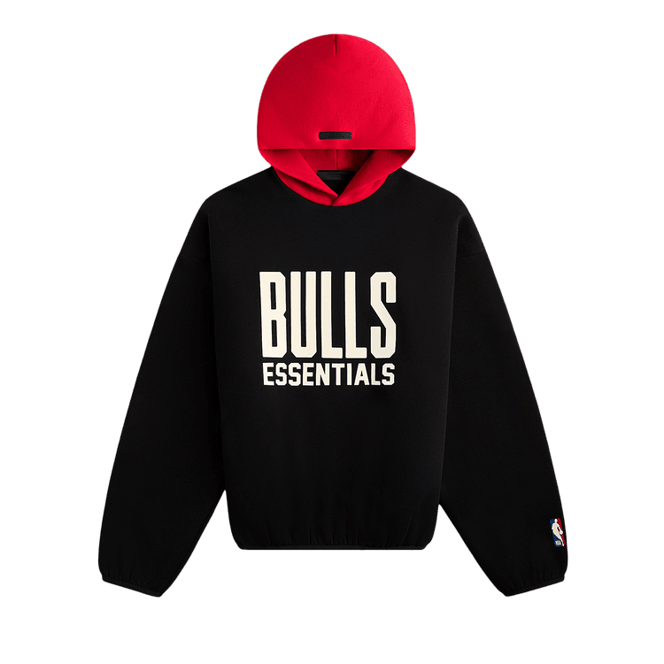 Fear of God Essentials x NBA Chicago Bulls Hoodie Black Red (FW24) - Im Your Wardrobe