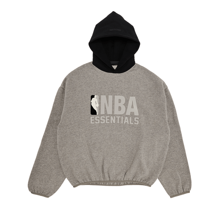 Fear of God Essentials x NBA Hoodie Warm Heather/Black (SS25) - Im Your Wardrobe
