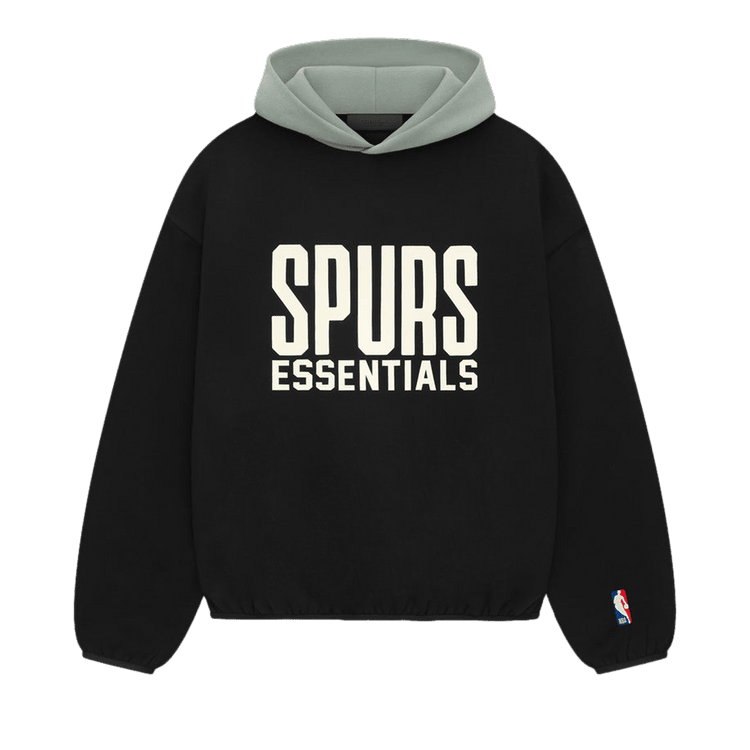 Fear of God Essentials x NBA Spurs Hoodie Black/Teal (SS25) - Im Your Wardrobe