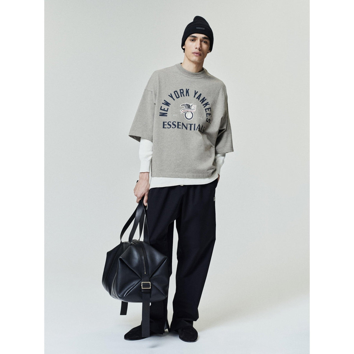 Fear of God Essentials Yankees American League Merch Tee Homestead Heather - Im Your Wardrobe
