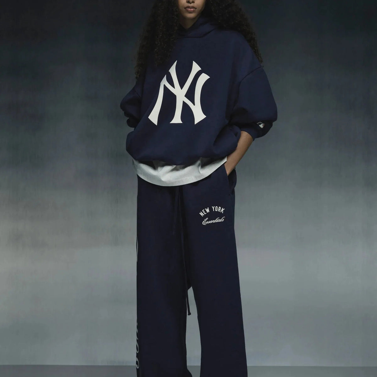 Fear of God Essentials Yankees Flare Sweatpant Dark Sapphire - Im Your Wardrobe