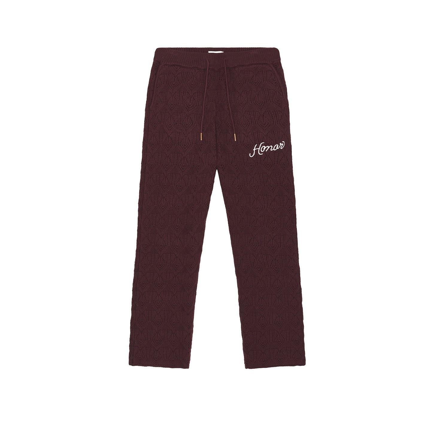 Honor The Gift Cable Knit Pant Berry - Im Your Wardrobe