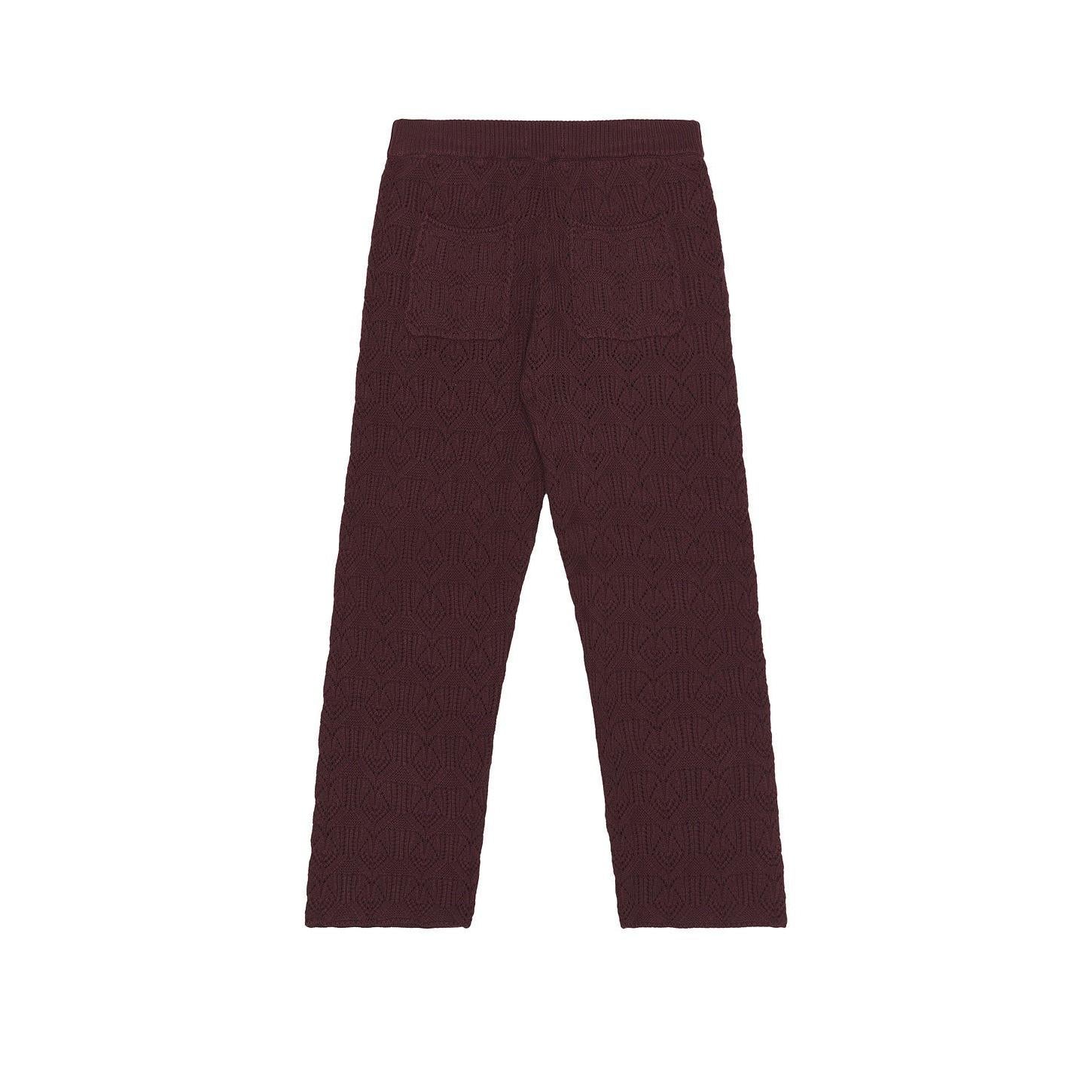 Honor The Gift Cable Knit Pant Berry - Im Your Wardrobe