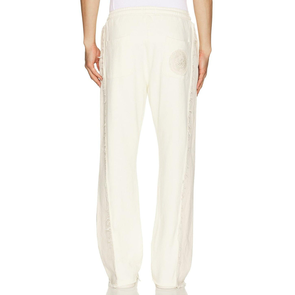 Honor The Gift Denim Panel Flare Sweatpant Bone - Im Your Wardrobe