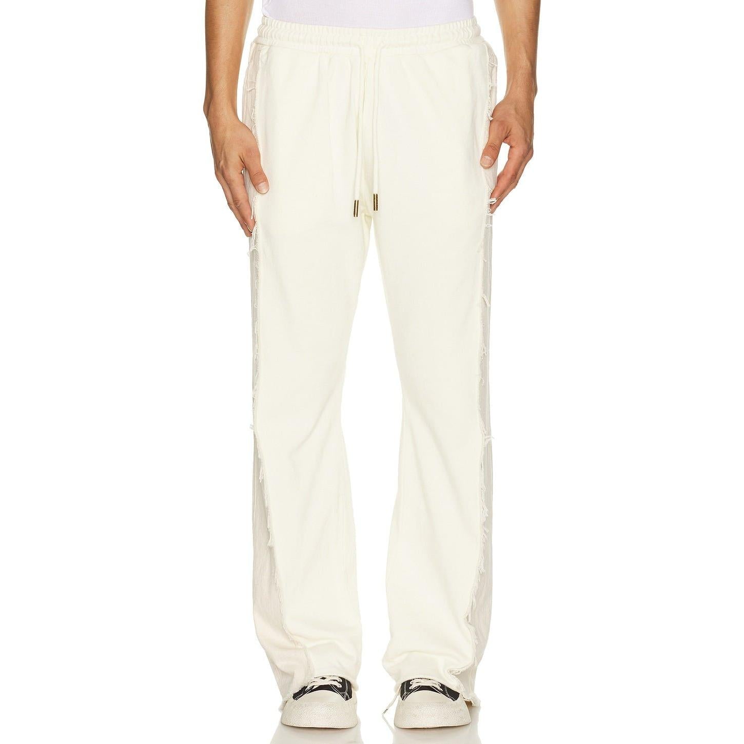 Honor The Gift Denim Panel Flare Sweatpant Bone - Im Your Wardrobe