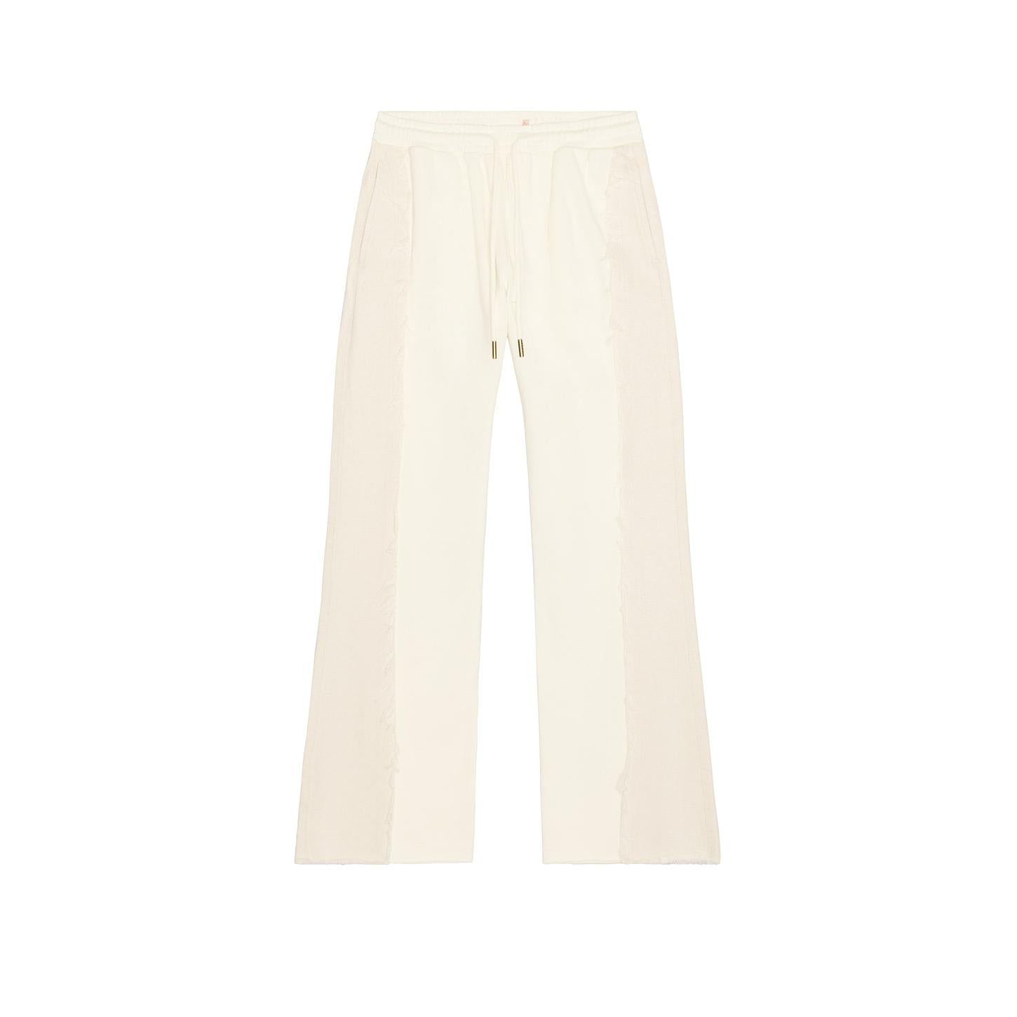 Honor The Gift Denim Panel Flare Sweatpant Bone - Im Your Wardrobe