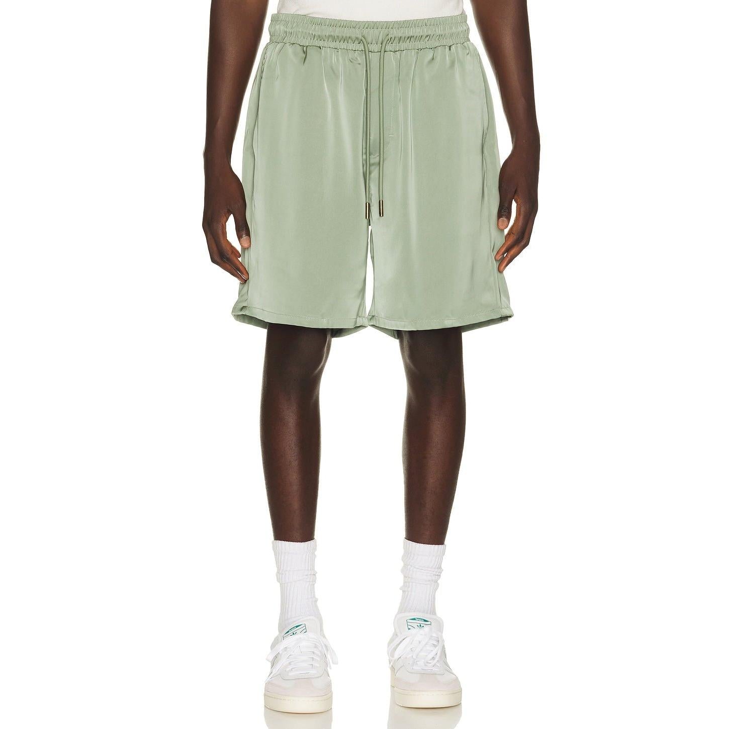 Honor The Gift Satin Drawcord 7" Shorts Sage - Im Your Wardrobe
