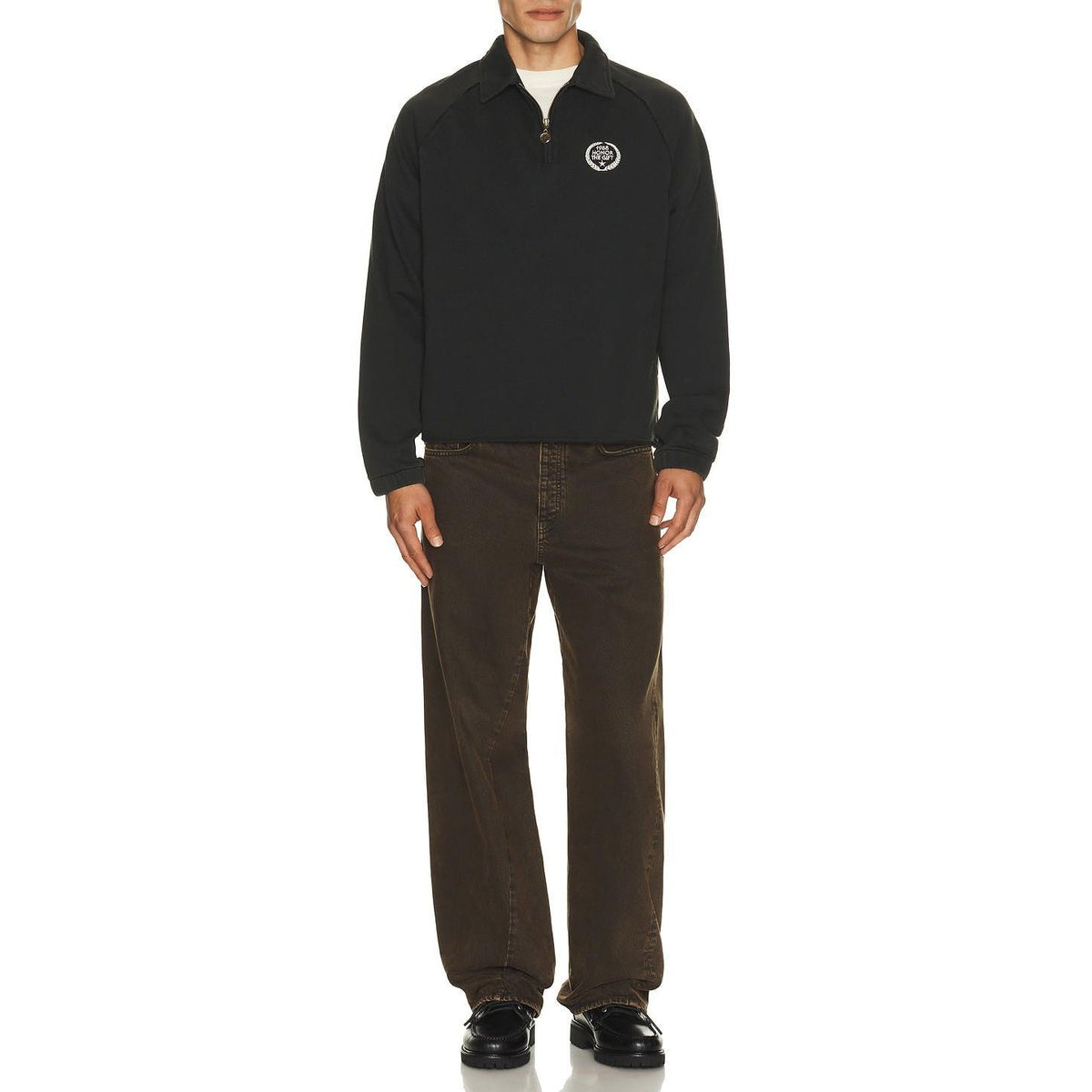 Honor The Gift Vintage Terry Quarter Zip Vintage Black - Im Your Wardrobe