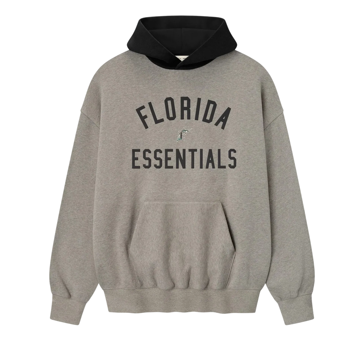 Fear of God Essentials Marlins Sport Hoodie Concrete Heather/Blk