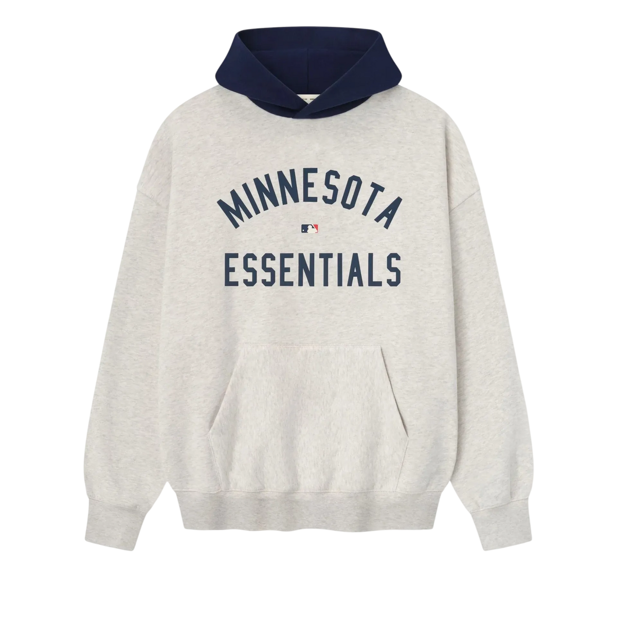 Fear of God Essentials Twins Sport Hoodie Oatmeal Heather/Midnight Navy