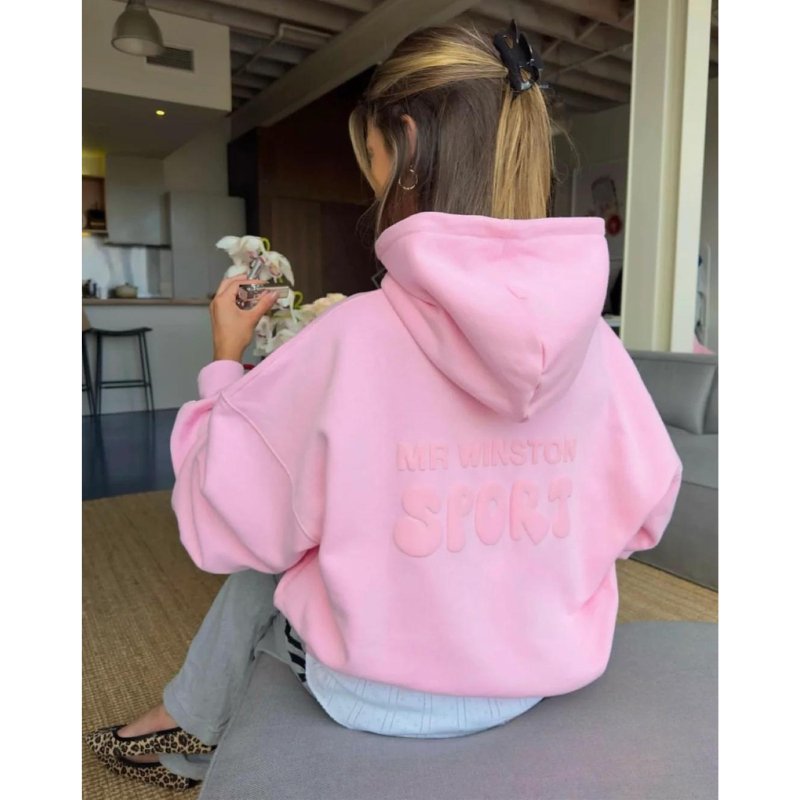 Mr Winston - Puff Hooded Sweat (Baby Pink) - Im Your Wardrobe