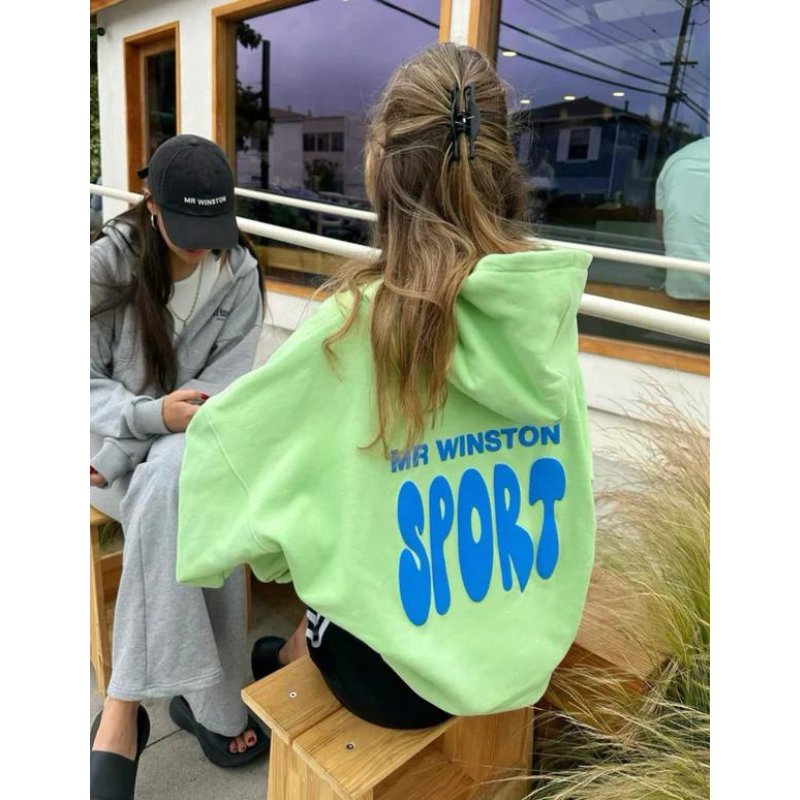 Mr Winston - Puff Hooded Sweat (Bright Lime) - Im Your Wardrobe