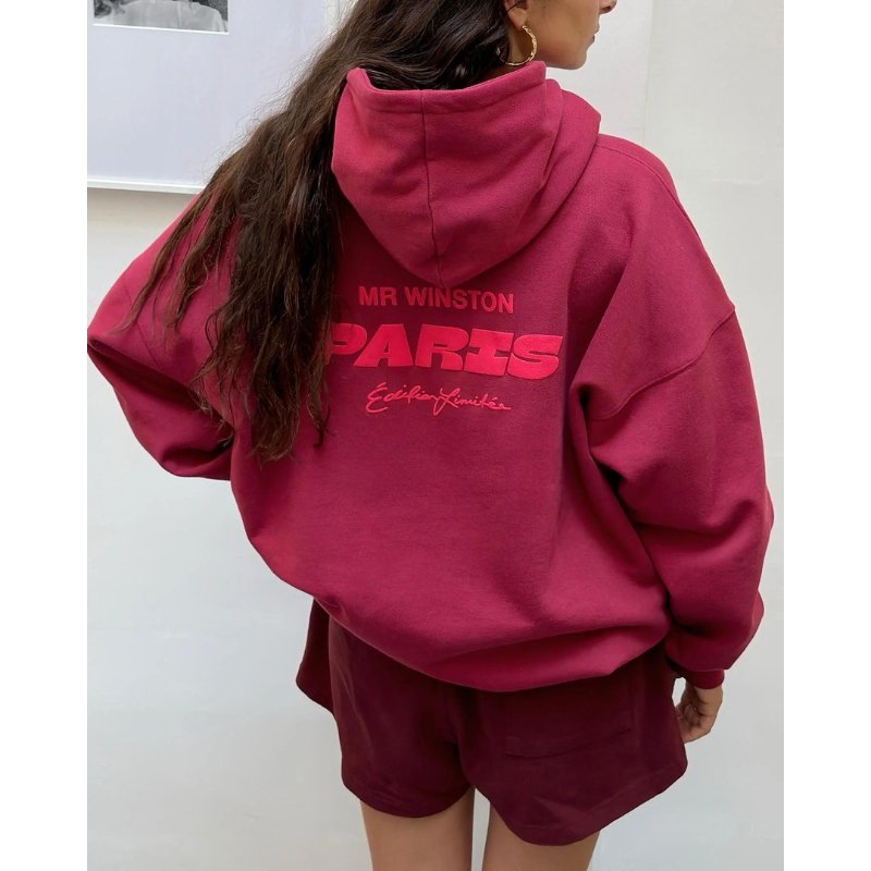Mr Winston - Puff Hooded Sweat (Paris Edition: Rouge) - Im Your Wardrobe