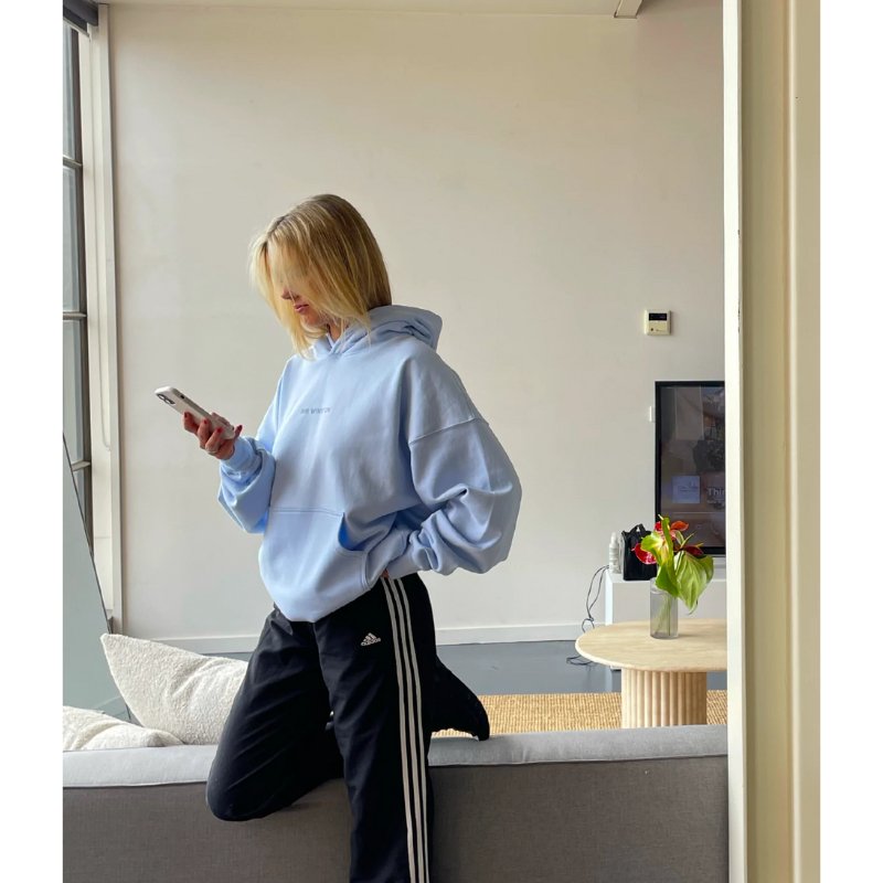 Mr Winston - Puff Hooded Sweat (Powder Blue) - Im Your Wardrobe