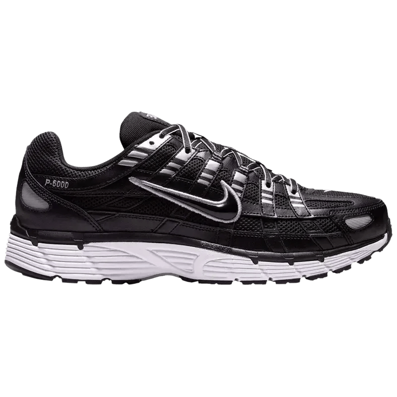 Nike P - 6000 Black White Metallic Silver - Im Your Wardrobe