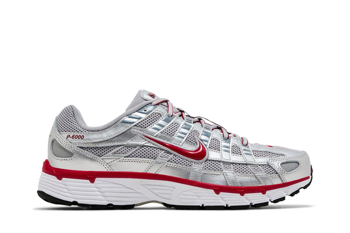 Nike P-6000 Metallic Silver Gym Red - Im Your Wardrobe