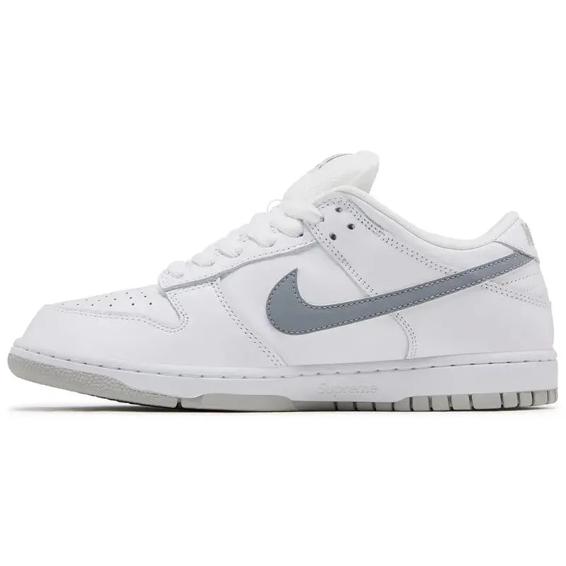 Nike SB Dunk Low Supreme 94 White Metallic Silver - Im Your Wardrobe