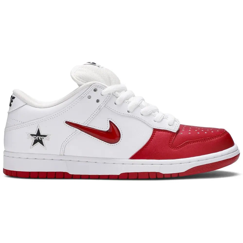 Nike SB Dunk Low Supreme Jewel Swoosh Red - Im Your Wardrobe