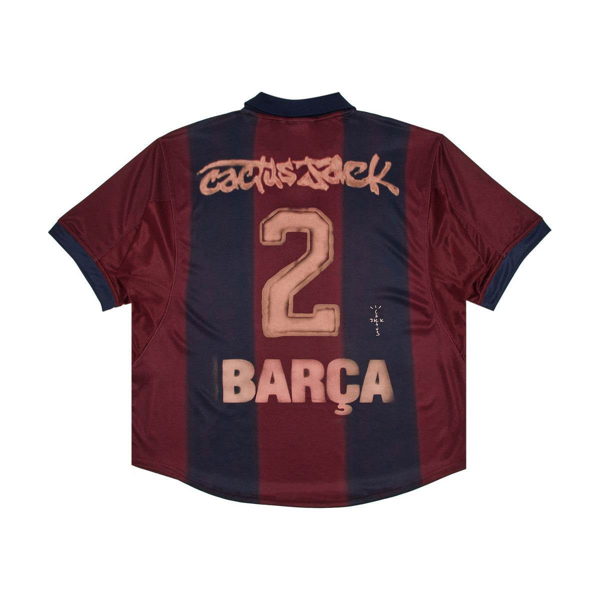 Nike x Travis Scott x FC Barcelona Retro 2000/01 Home Jersey Burgundy back