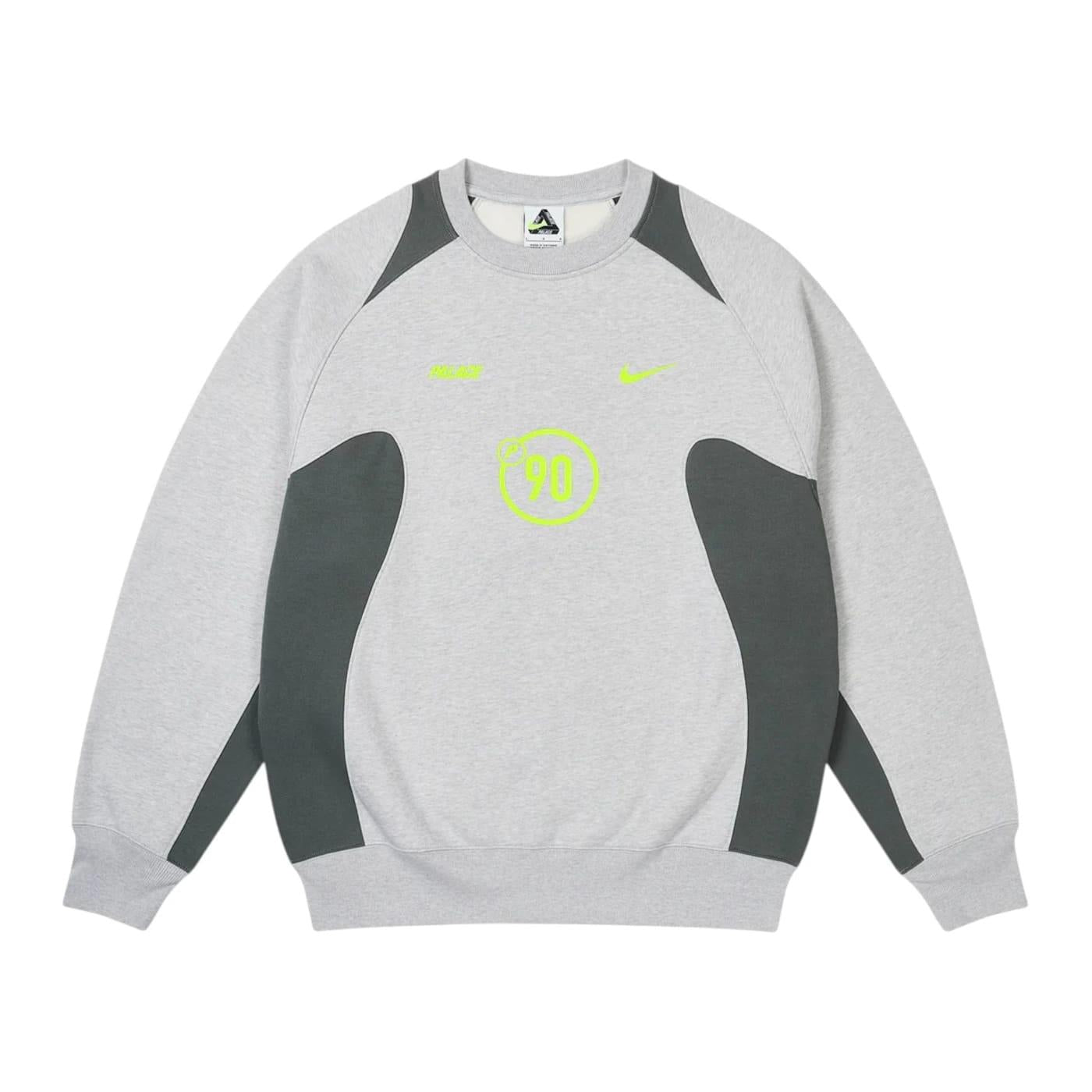 Palace x Nike Total P90 Crew Grey Marl - Im Your Wardrobe