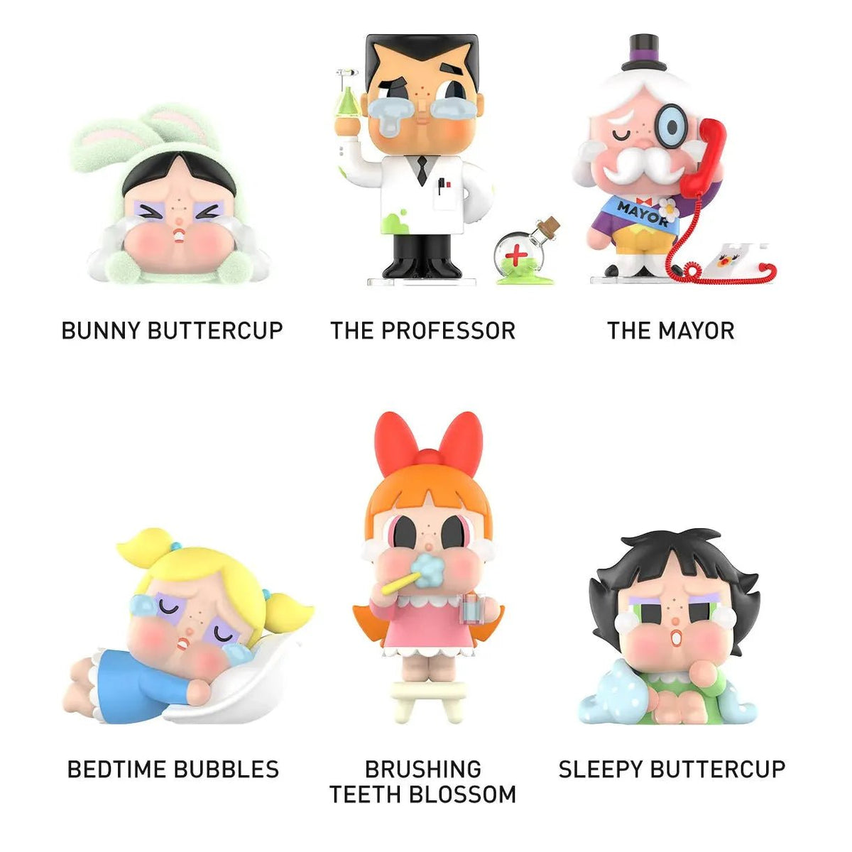 Pop Mart CryBaby x Powerpuff Girls Series Vinyl Figures Blind Box Whole Set - Im Your Wardrobe