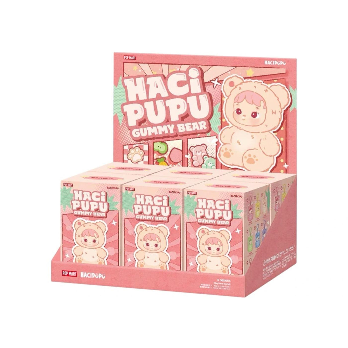 Pop Mart HACIPUPU Gummy Bear Series Vinyl Plush Pendant Sealed Case (6 Blind Box) - Im Your Wardrobe