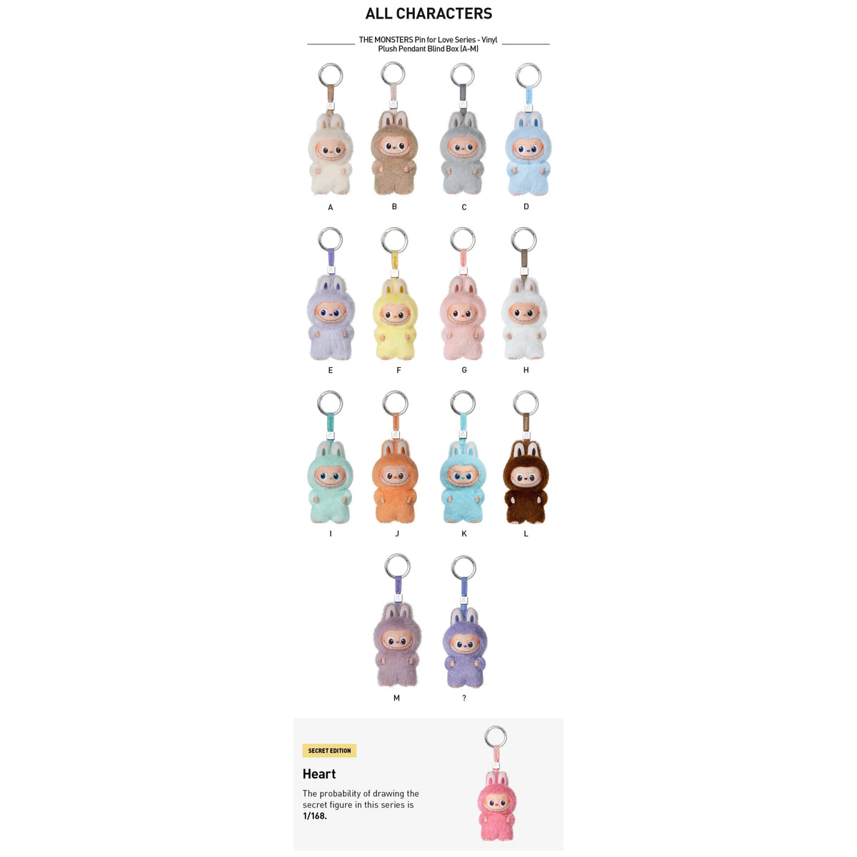 Pop Mart Labubu The Monsters Pin for Love Series Vinyl Plush Pendant (N - Z) Sealed Case (14 Blind Box) - Im Your Wardrobe