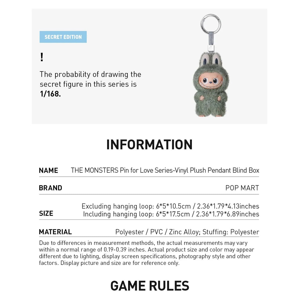 Pop Mart Labubu The Monsters Pin for Love Series Vinyl Plush Pendant (N - Z) Single Blind Box - Im Your Wardrobe