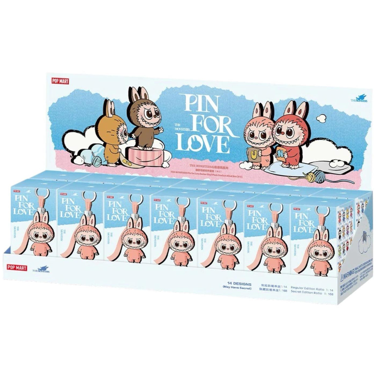 Pop Mart Labubu The Monsters Pin for Love Series Vinyl Plush Pendant (N - Z) Single Blind Box - Im Your Wardrobe