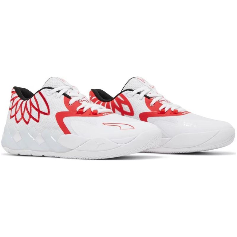 Puma - LaMelo Ball MB.01 Lo 'Team Colors - White High Risk Red' - Im Your Wardrobe