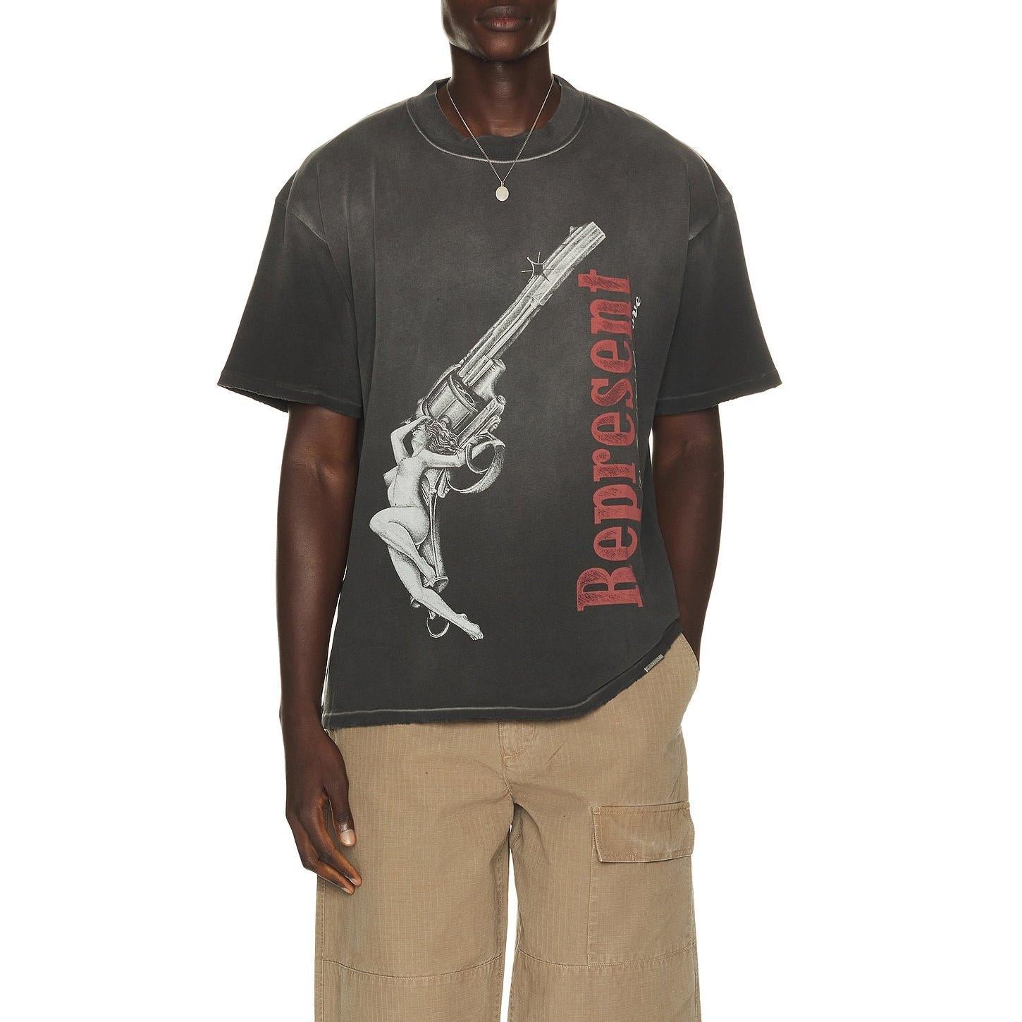 Represent Loaded With Love Tee Stained Black - Im Your Wardrobe
