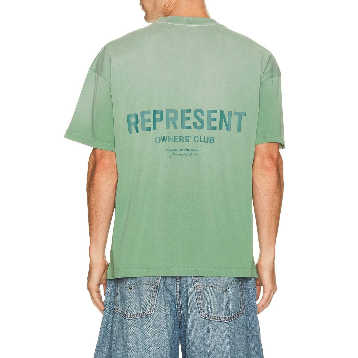 Represent Owners Club Tee Shirt Washed Aloe - Im Your Wardrobe
